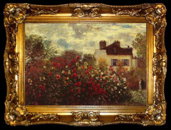 framed  Claude Monet Artist s Garden at Argenteuil, ta009-2